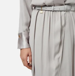 Elisabetta Franchi Abiti^Abito Midi A Portafoglio In Georgette Di Viscosa