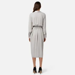 Elisabetta Franchi Abiti^Abito Midi A Portafoglio In Georgette Di Viscosa