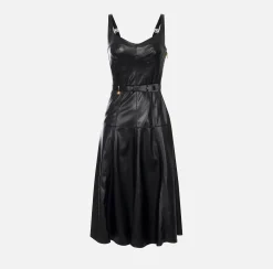 Elisabetta Franchi Abiti^Abito Midi Effetto Pelle Con Tagli Bustier