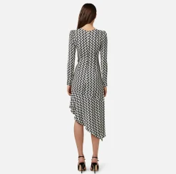 Elisabetta Franchi Abiti^Abito Midi In Georgette Di Viscosa Stampata