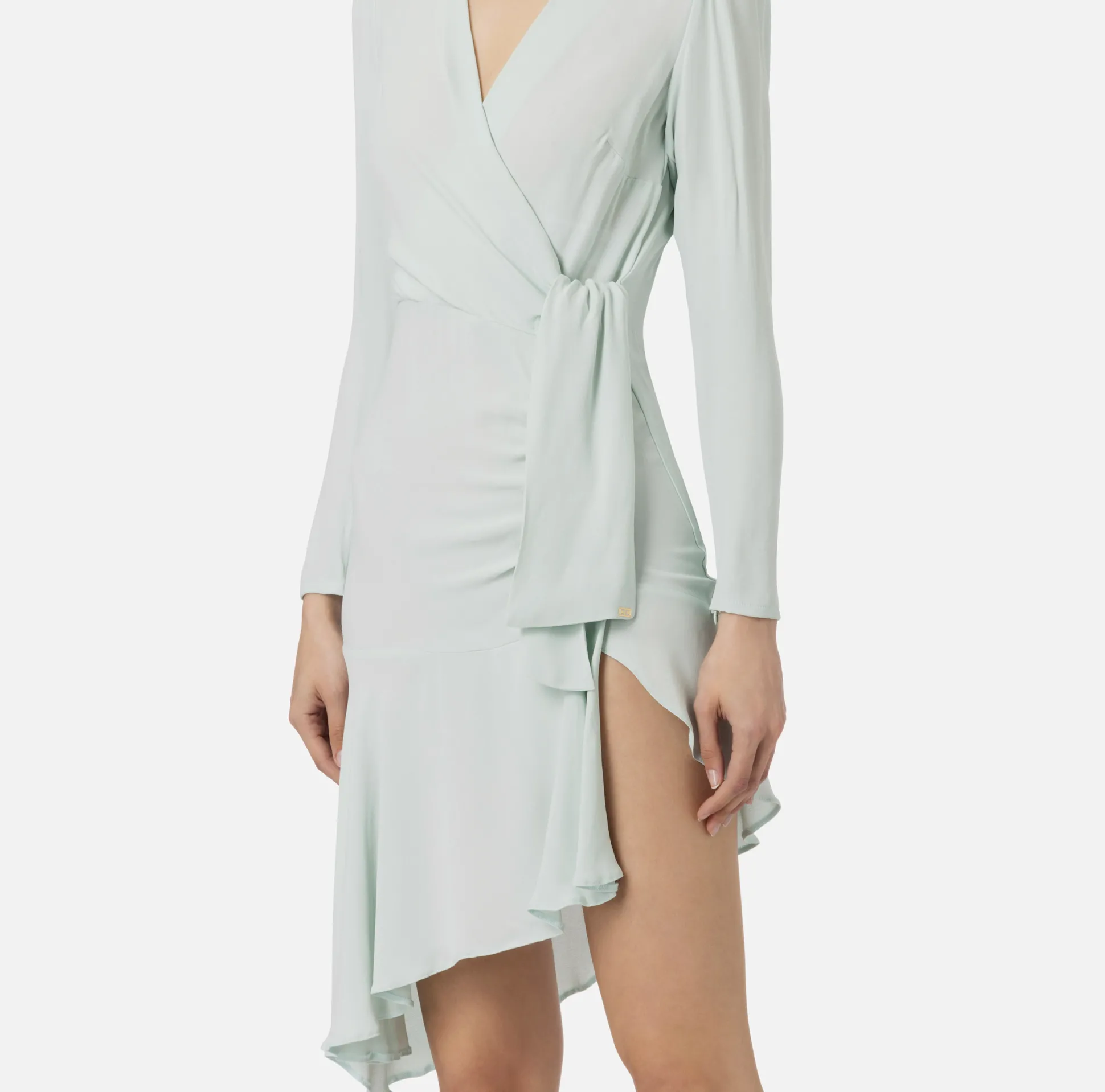 Elisabetta Franchi Abiti^Abito Midi In Georgette Di Viscosa