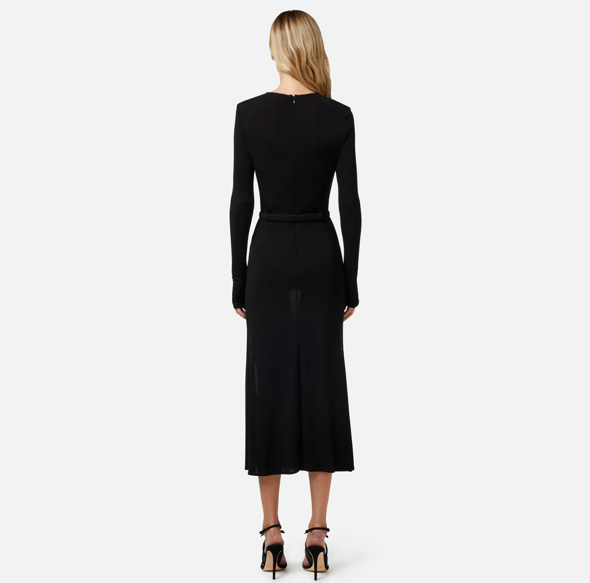 Elisabetta Franchi Abiti^Abito Midi In Jersey Con Cintura