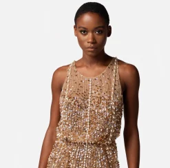 Elisabetta Franchi Abiti^Abito Midi In Tulle Ricamato