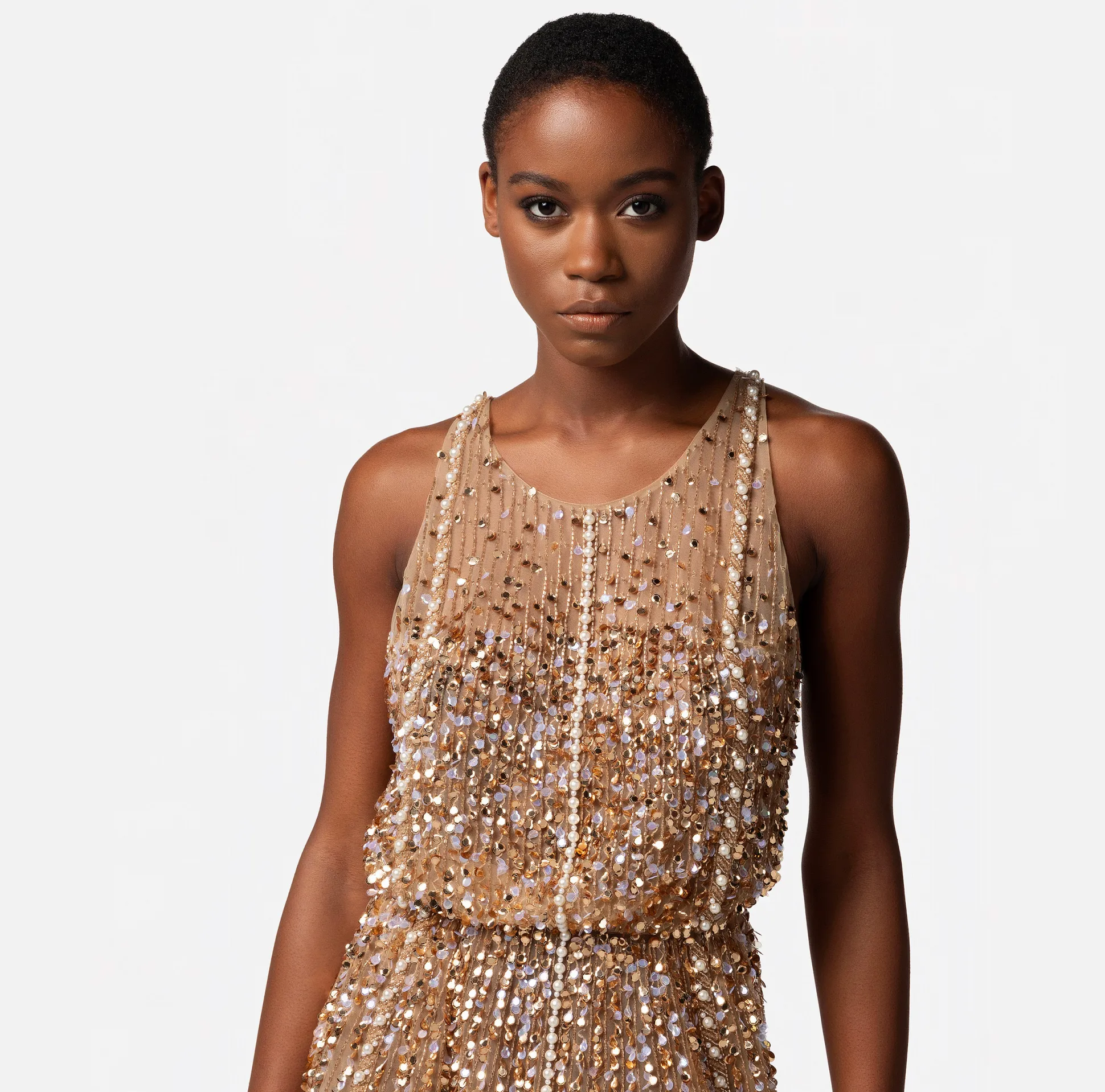 Elisabetta Franchi Abiti^Abito Midi In Tulle Ricamato