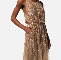 Elisabetta Franchi Abiti^Abito Midi In Tulle Ricamato