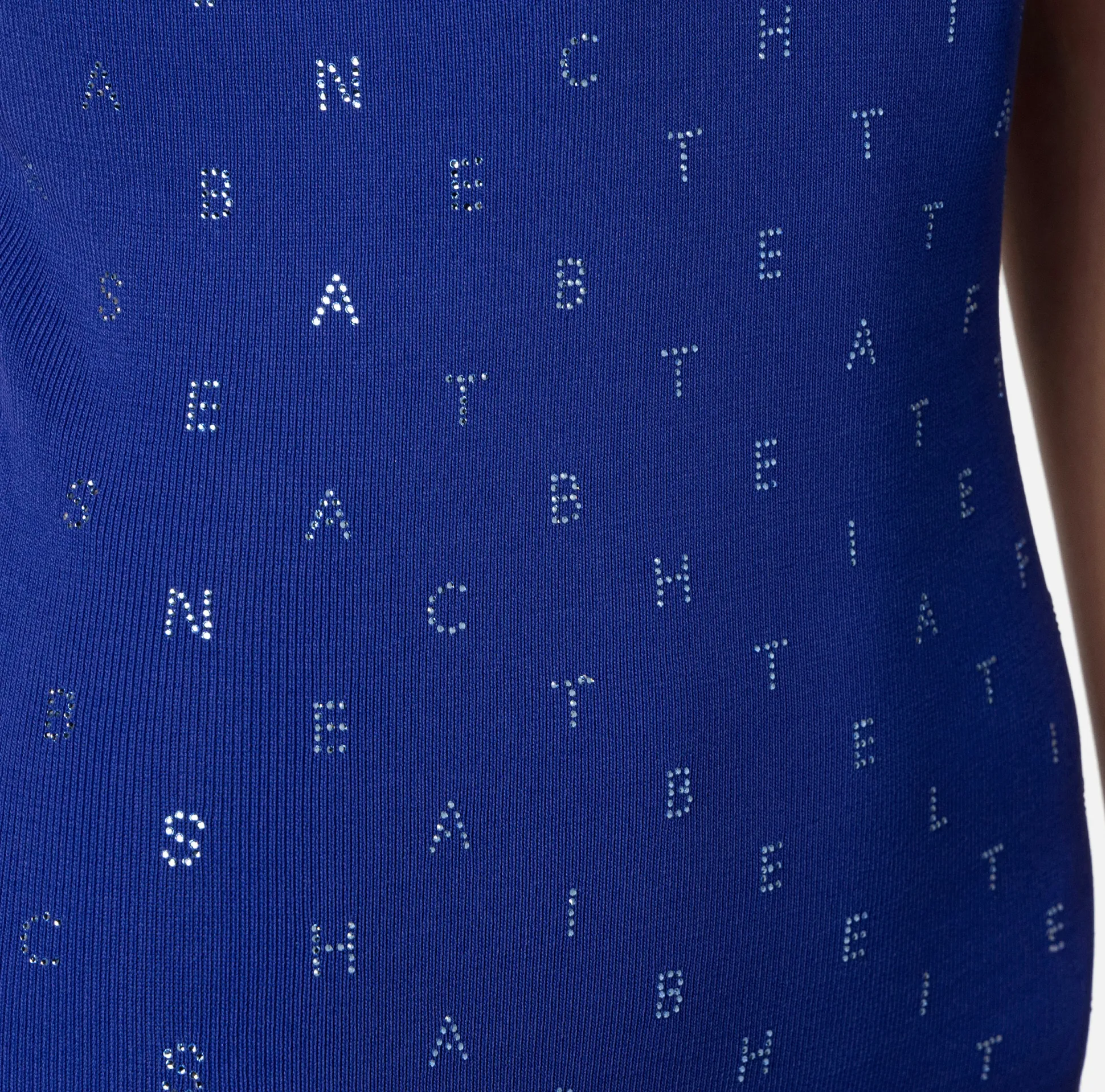 Elisabetta Franchi Abiti^Abito Midi In Viscosa Con Lettering In Strass