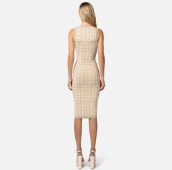 Elisabetta Franchi Abiti^Abito Midi In Viscosa Jacquard Con Bottoni