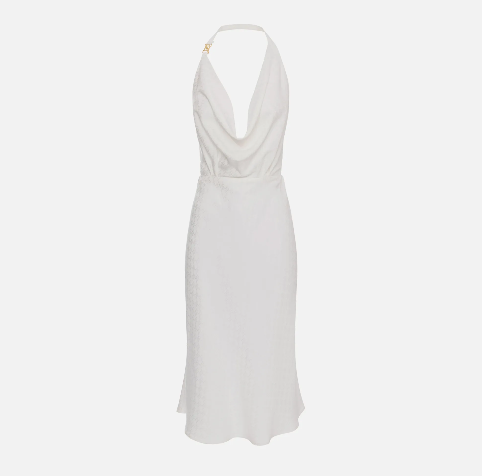 Elisabetta Franchi Abiti^Abito Midi In Viscosa Jacquard Con Scollatura Sulla Schiena