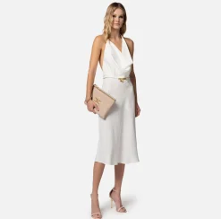 Elisabetta Franchi Abiti^Abito Midi In Viscosa Jacquard Con Scollatura Sulla Schiena
