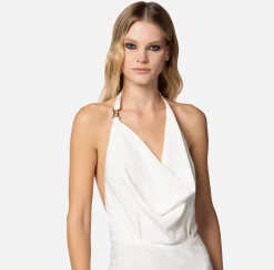 Elisabetta Franchi Abiti^Abito Midi In Viscosa Jacquard Con Scollatura Sulla Schiena