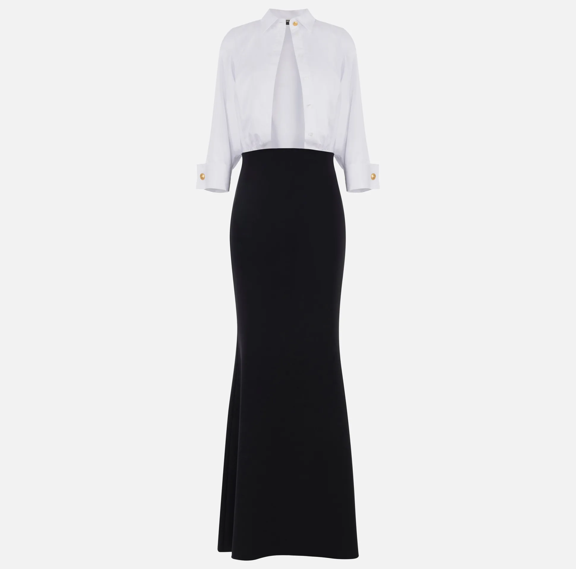 Elisabetta Franchi Abiti^Abito Red Carpet Combinato In Cotone E Crepe