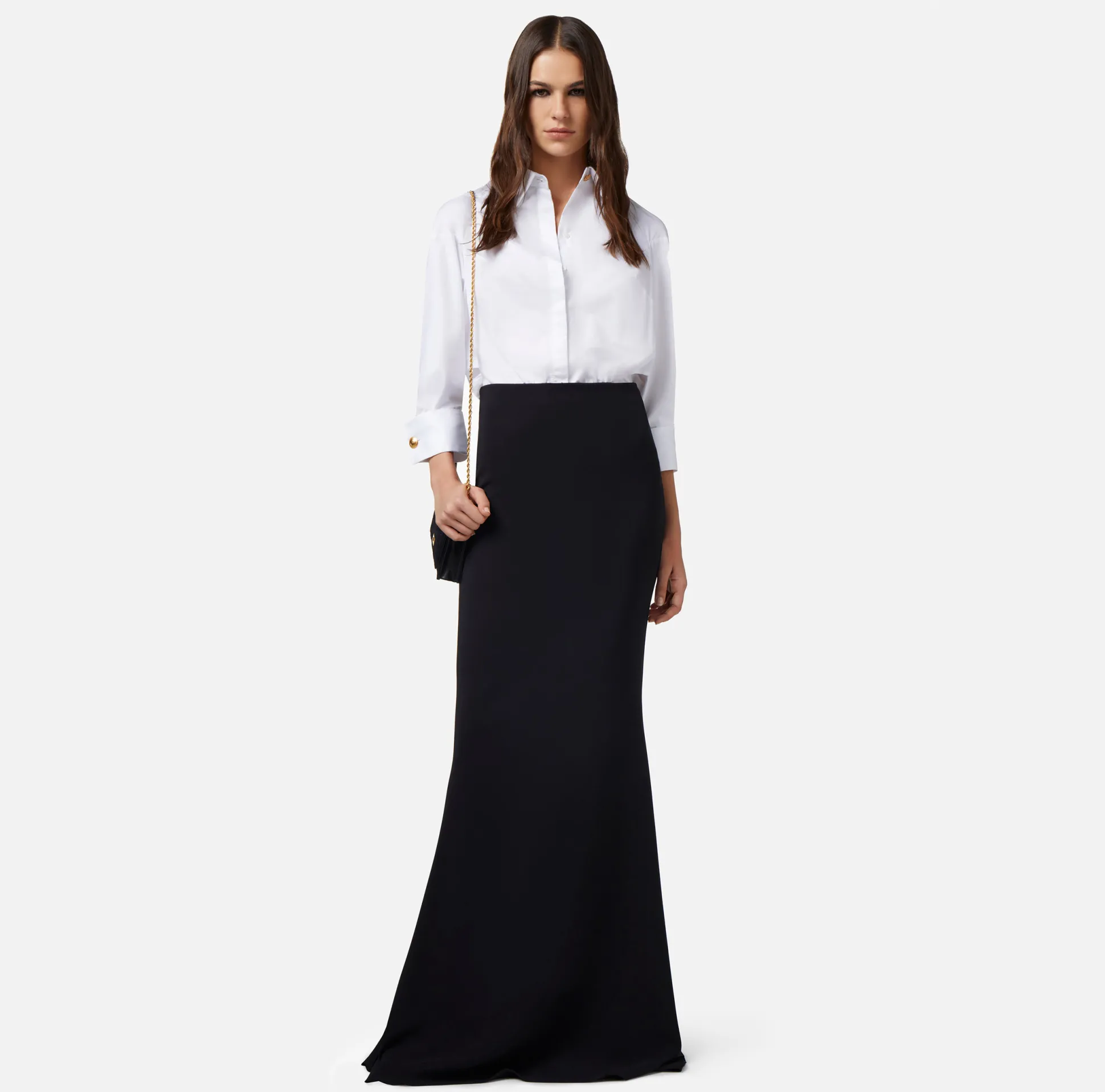 Elisabetta Franchi Abiti^Abito Red Carpet Combinato In Cotone E Crepe