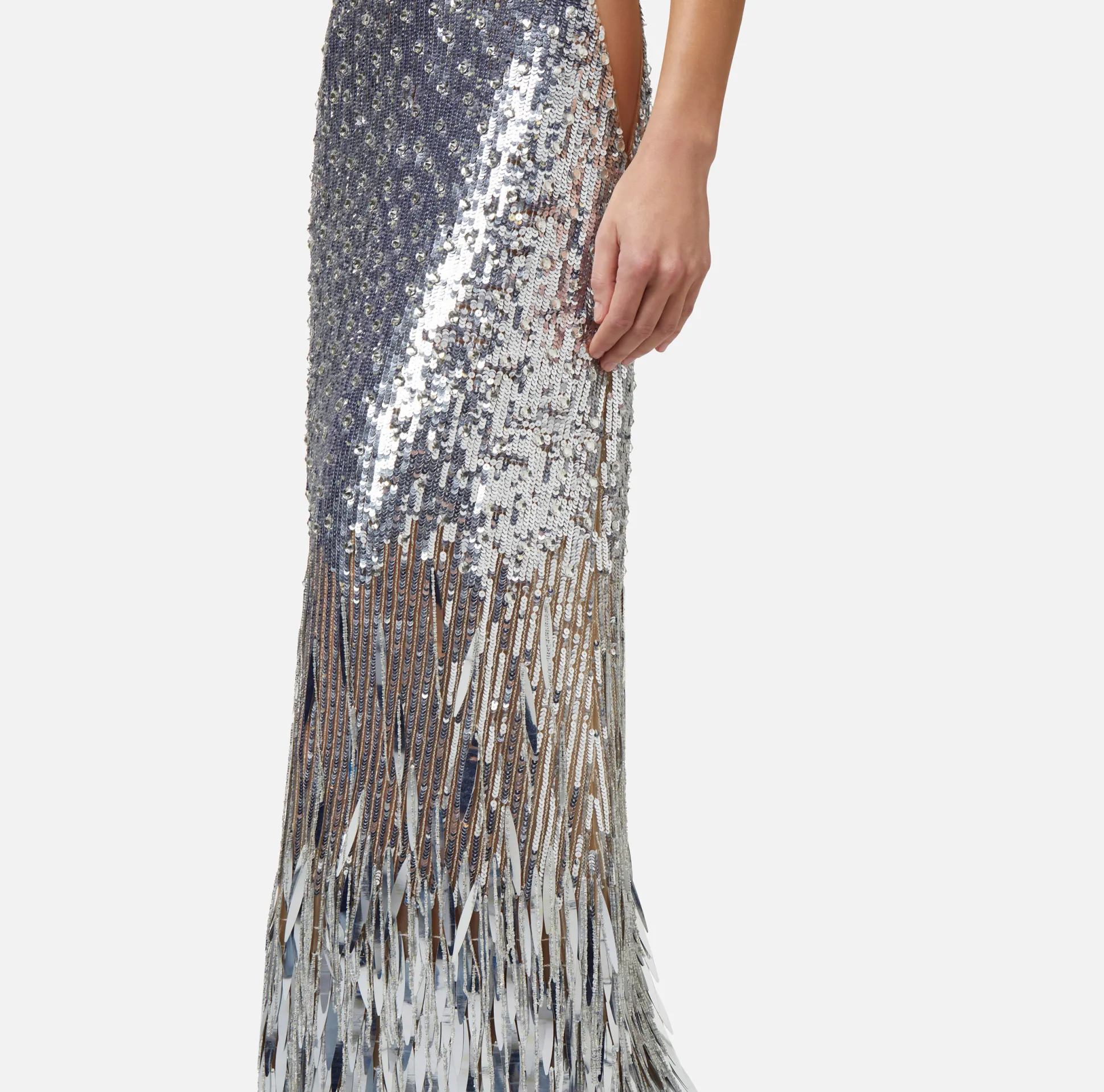 Elisabetta Franchi Red Carpet^Abito Red Carpet Con Frange E Paillettes