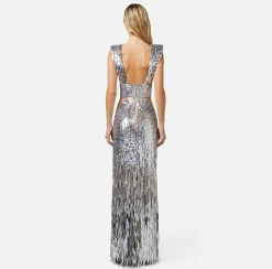 Elisabetta Franchi Red Carpet^Abito Red Carpet Con Frange E Paillettes