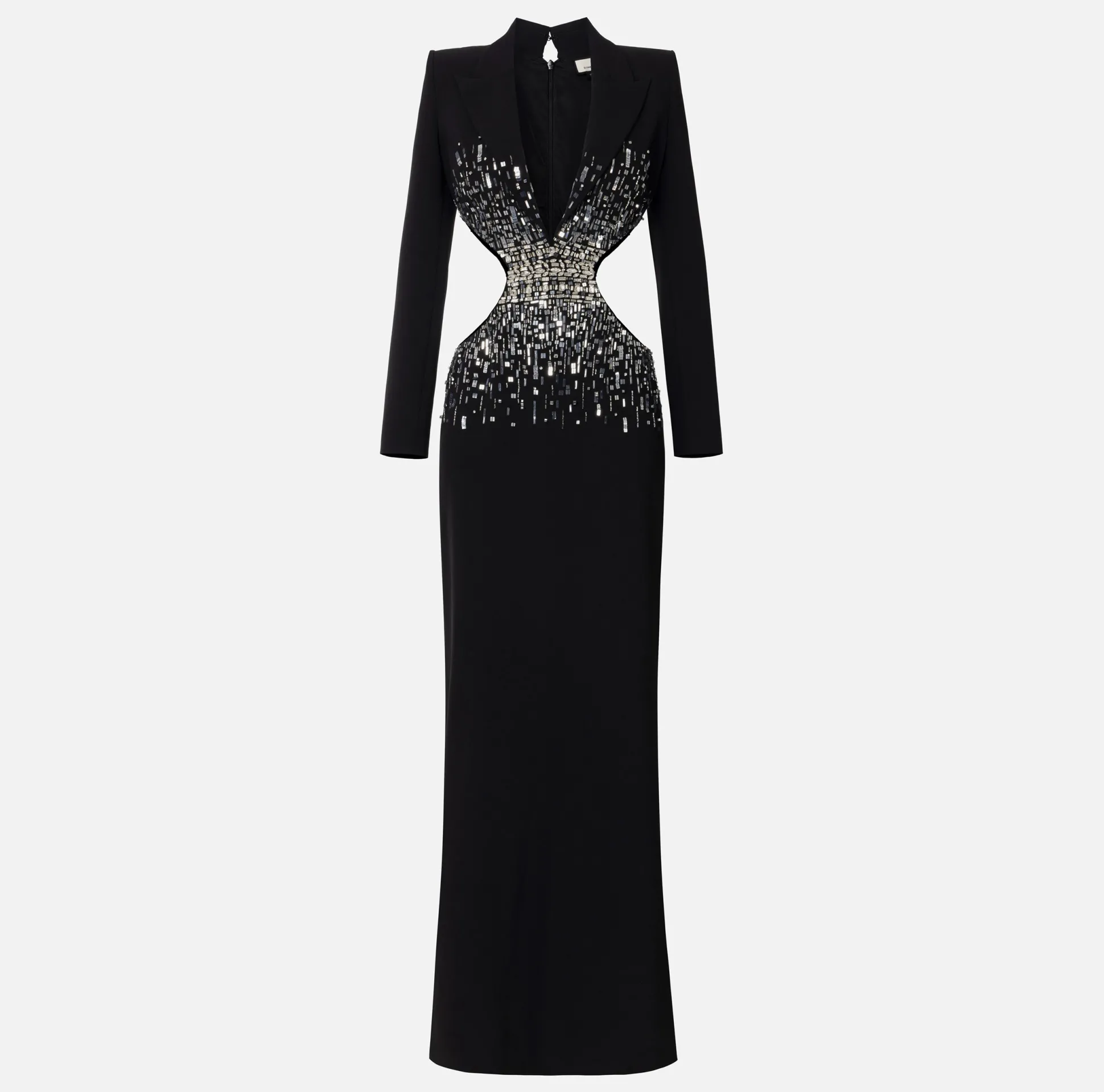 Elisabetta Franchi Abiti^Abito Red Carpet In Crepe Con Cut Out E Ricamo