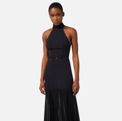 Elisabetta Franchi Abiti^Abito Red Carpet In Crepe Con Scollo All'Americana