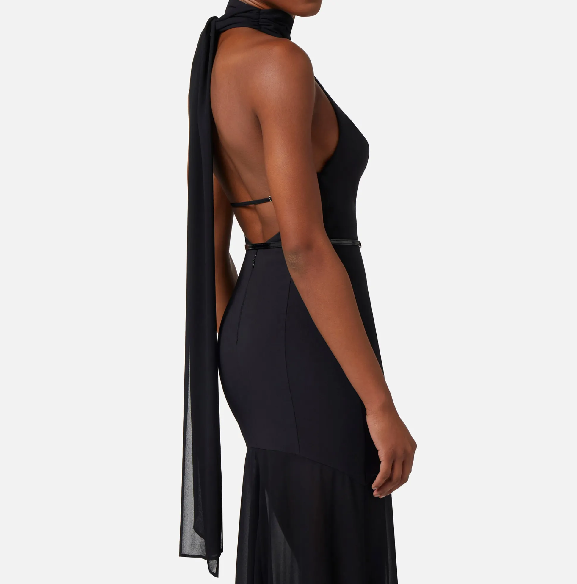 Elisabetta Franchi Abiti^Abito Red Carpet In Crepe Con Scollo All'Americana