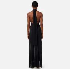 Elisabetta Franchi Abiti^Abito Red Carpet In Crepe Con Scollo All'Americana