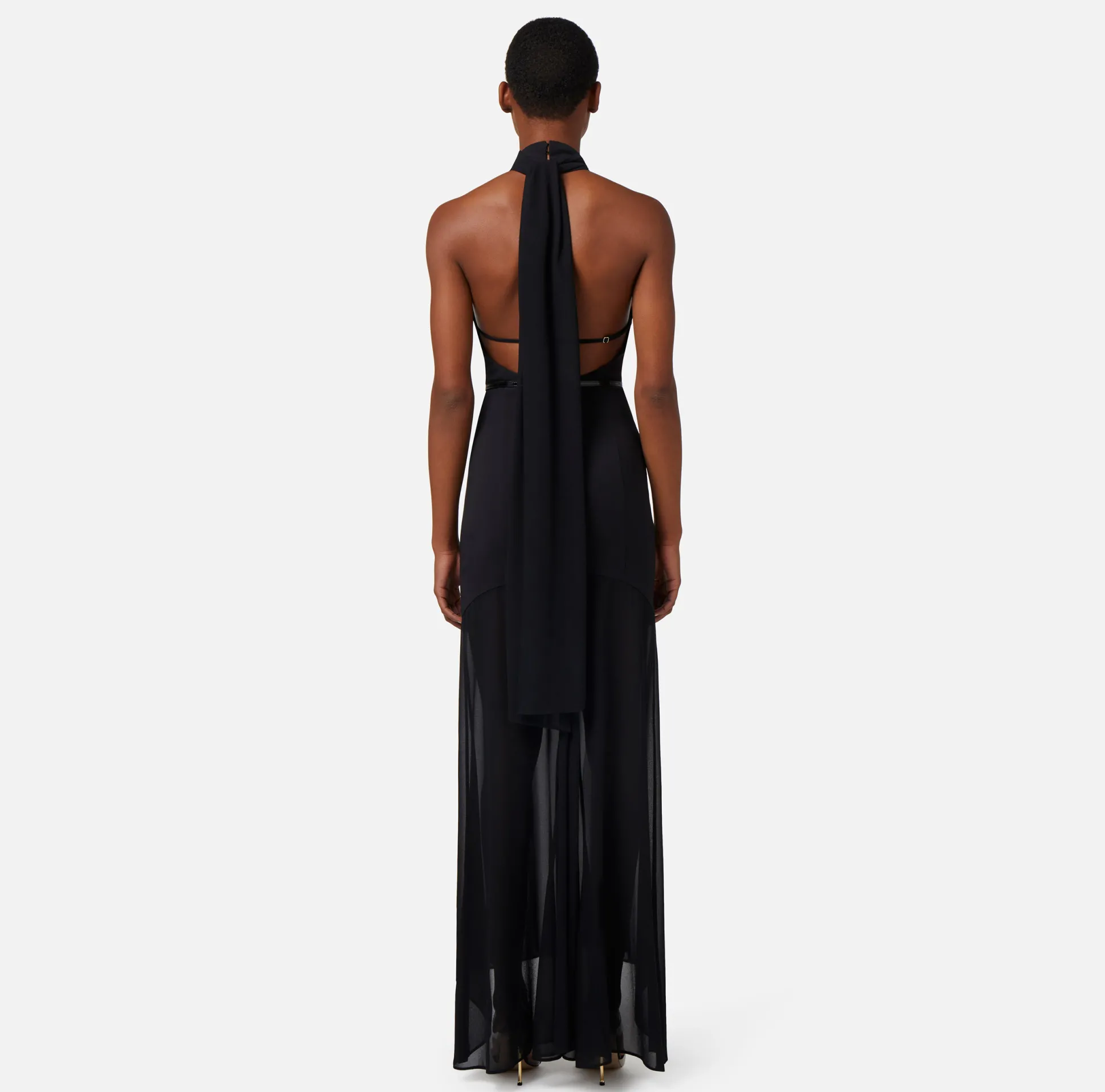 Elisabetta Franchi Abiti^Abito Red Carpet In Crepe Con Scollo All'Americana