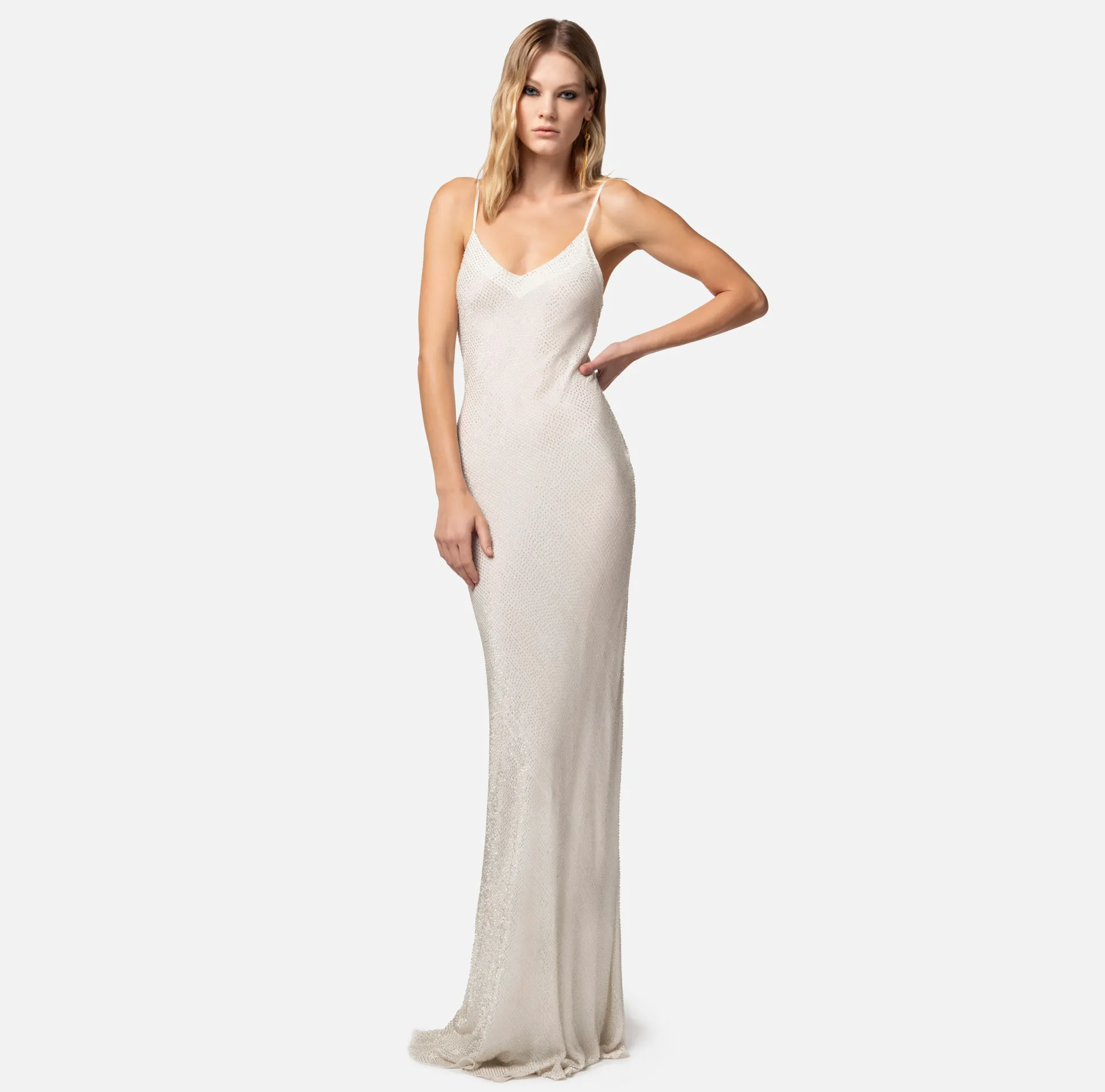Elisabetta Franchi Abiti^Abito Red Carpet In Georgette Ricamata