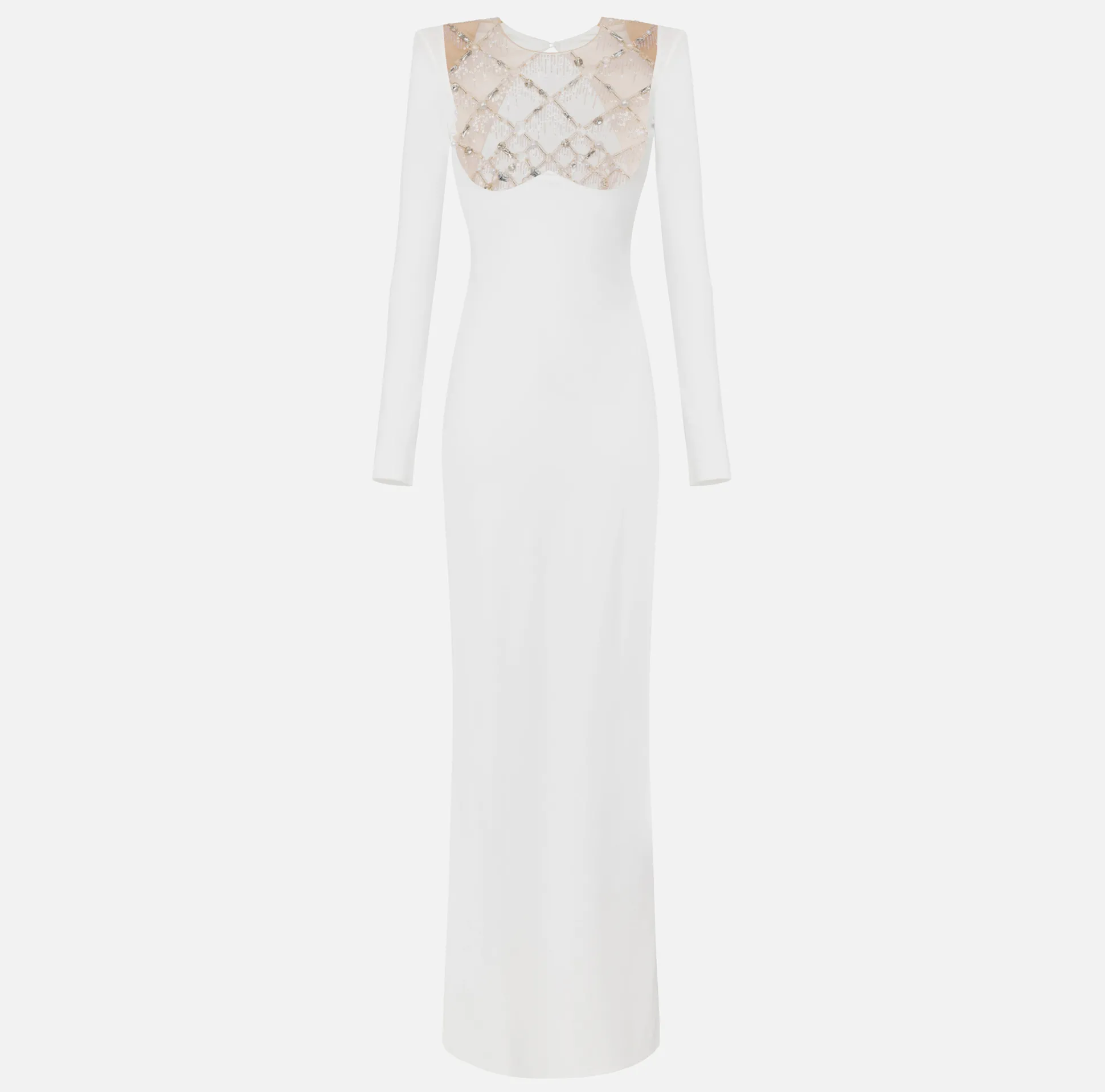Elisabetta Franchi Abiti^Abito Red Carpet In Jersey Con Plastron Ricamato