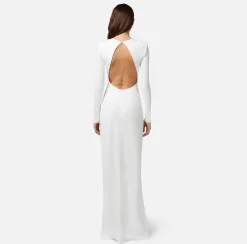 Elisabetta Franchi Abiti^Abito Red Carpet In Jersey Con Plastron Ricamato