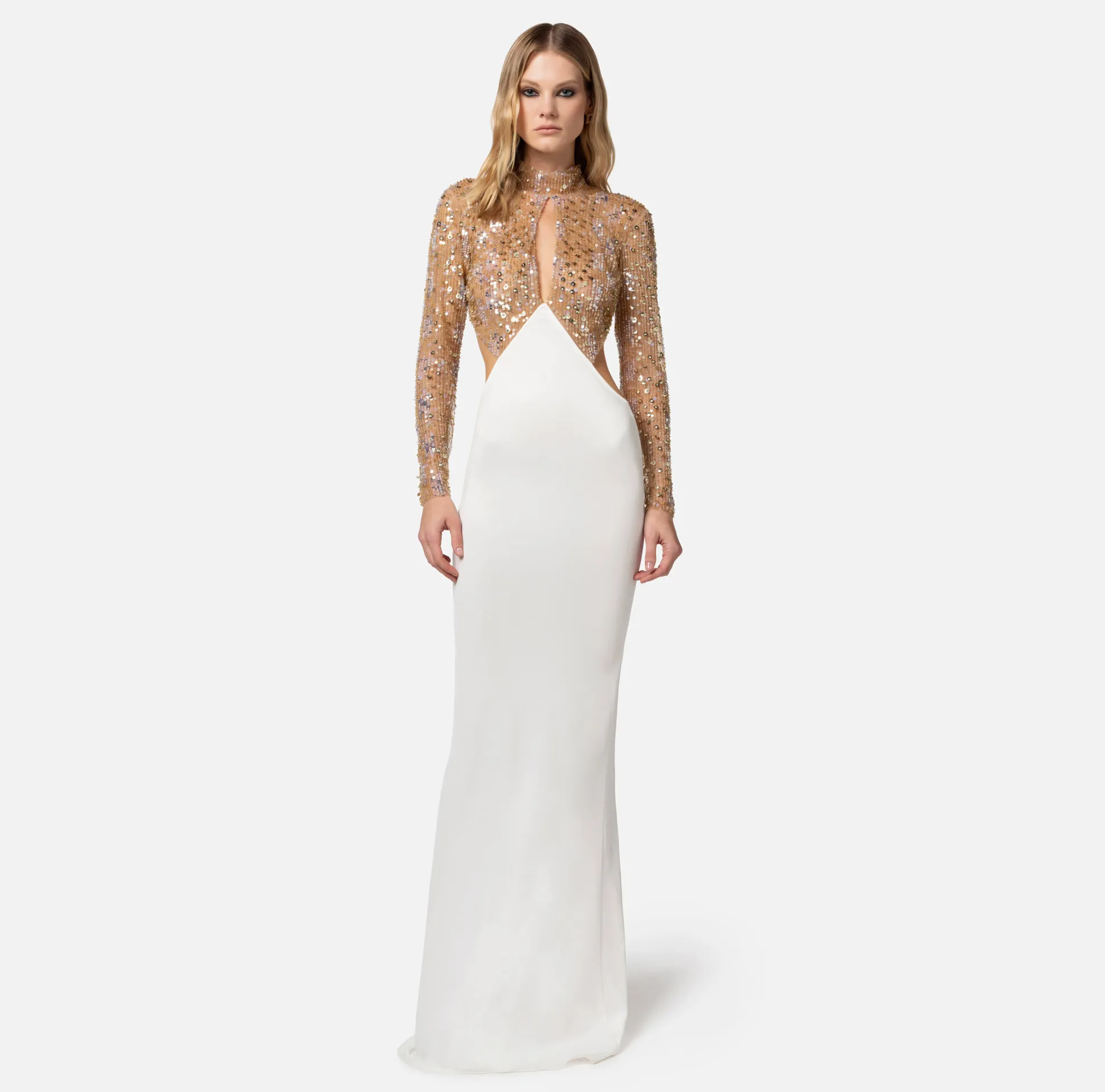 Elisabetta Franchi Abiti^Abito Red Carpet In Jersey Con Corpetto Ricamato