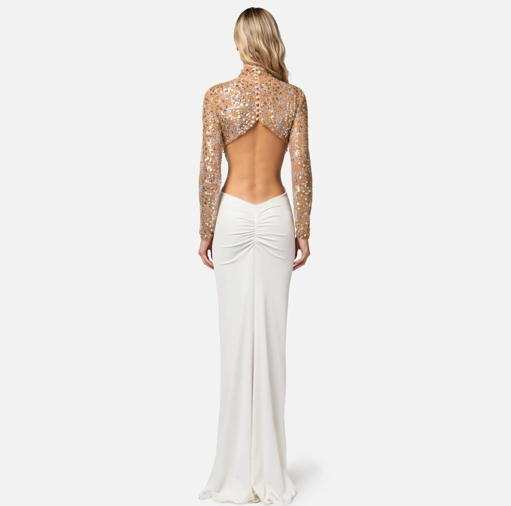 Elisabetta Franchi Abiti^Abito Red Carpet In Jersey Con Corpetto Ricamato