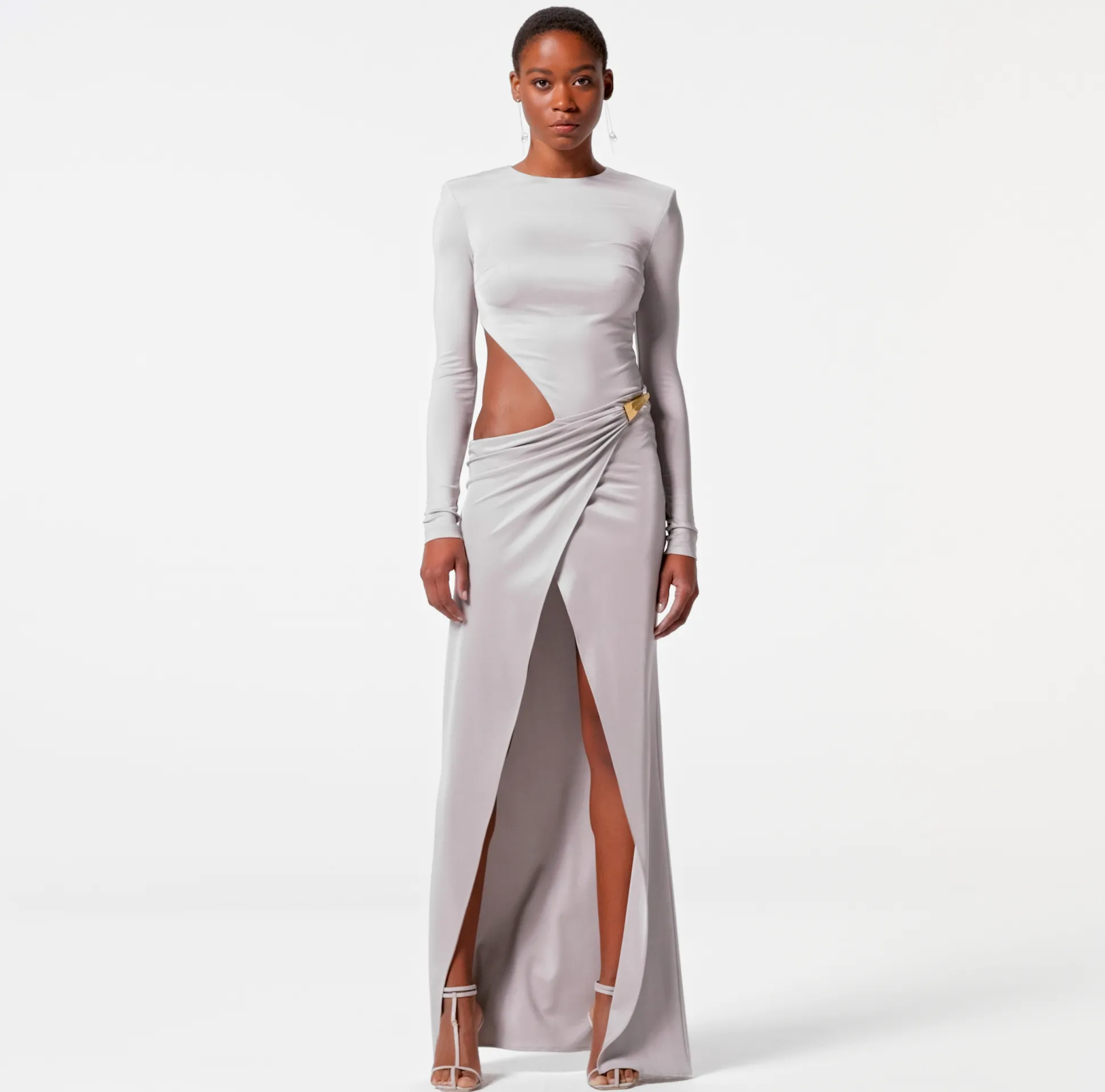 Elisabetta Franchi Abiti^Abito Red Carpet In Jersey Con Moschettone