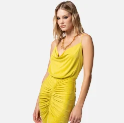 Elisabetta Franchi Abiti^Abito Red Carpet In Jersey Cupro Drappeggiato