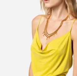Elisabetta Franchi Abiti^Abito Red Carpet In Jersey Cupro Drappeggiato