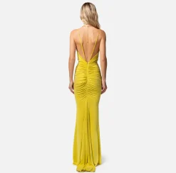 Elisabetta Franchi Abiti^Abito Red Carpet In Jersey Cupro Drappeggiato