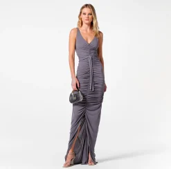 Elisabetta Franchi Abiti^Abito Red Carpet In Jersey Drappeggiato Con Piercing