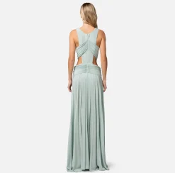 Elisabetta Franchi Abiti^Abito Red Carpet In Jersey Lurex Plissettato Con Ricamo
