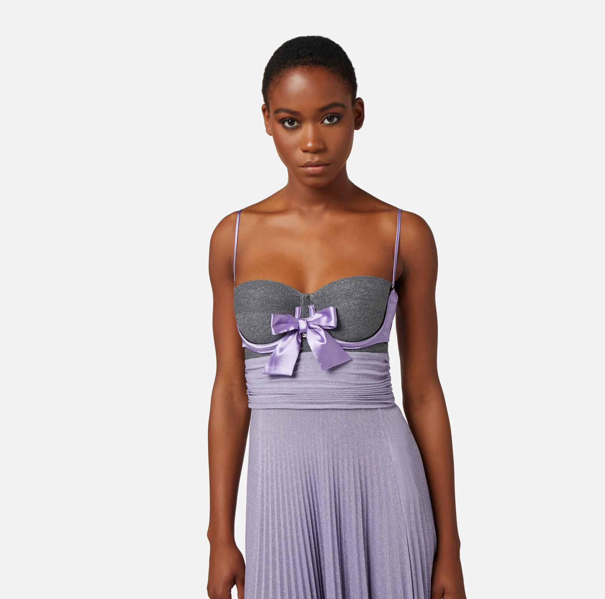 Elisabetta Franchi Abiti^Abito Red Carpet In Jersey Lurex Con Reggiseno