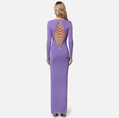 Elisabetta Franchi Abiti^Abito Red Carpet In Rayon Con Criss-Cross