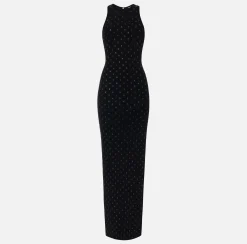Elisabetta Franchi Abiti^Abito Red Carpet In Viscosa Con Lettering In Strass