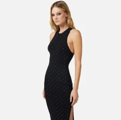 Elisabetta Franchi Abiti^Abito Red Carpet In Viscosa Con Lettering In Strass