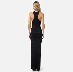 Elisabetta Franchi Abiti^Abito Red Carpet In Viscosa Con Lettering In Strass