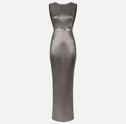 Elisabetta Franchi Abiti^Abito Red Carpet In Viscosa Laminata Con Collana