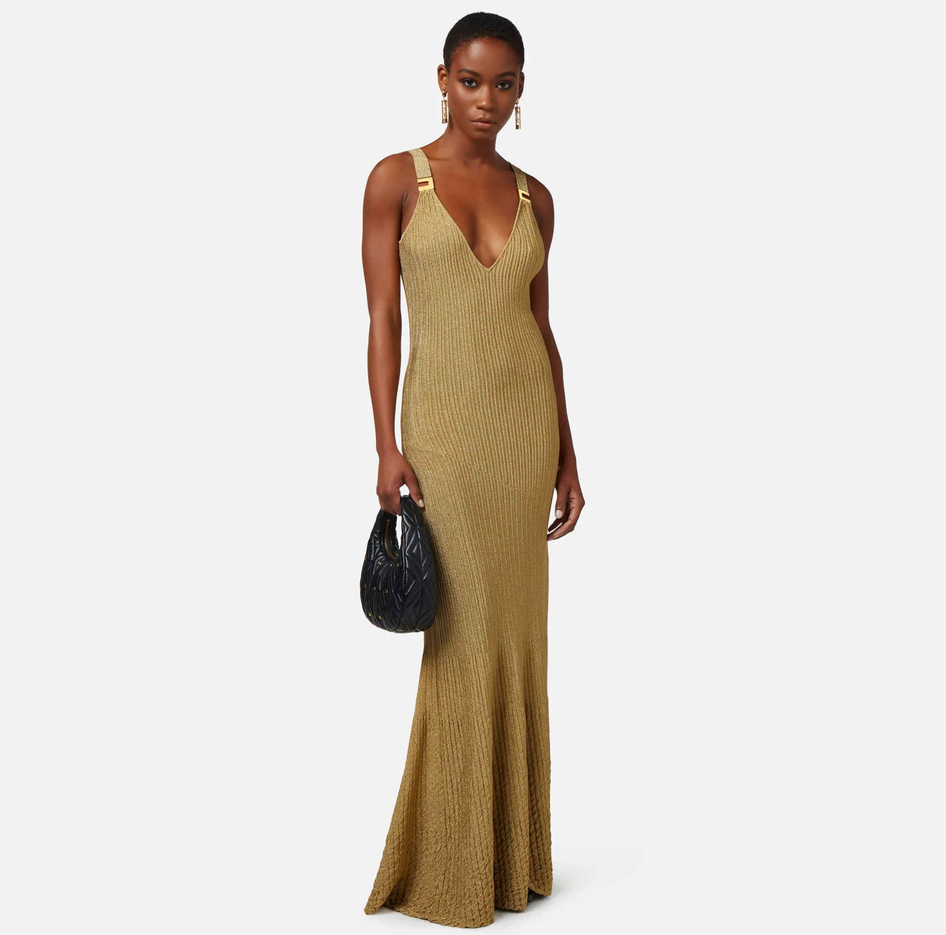 Elisabetta Franchi Abiti^Abito Red Carpet In Viscosa Metallizzata