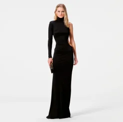 Elisabetta Franchi Abiti^Abito Red Carpet Monospalla In Jersey Lucido Con Oblo
