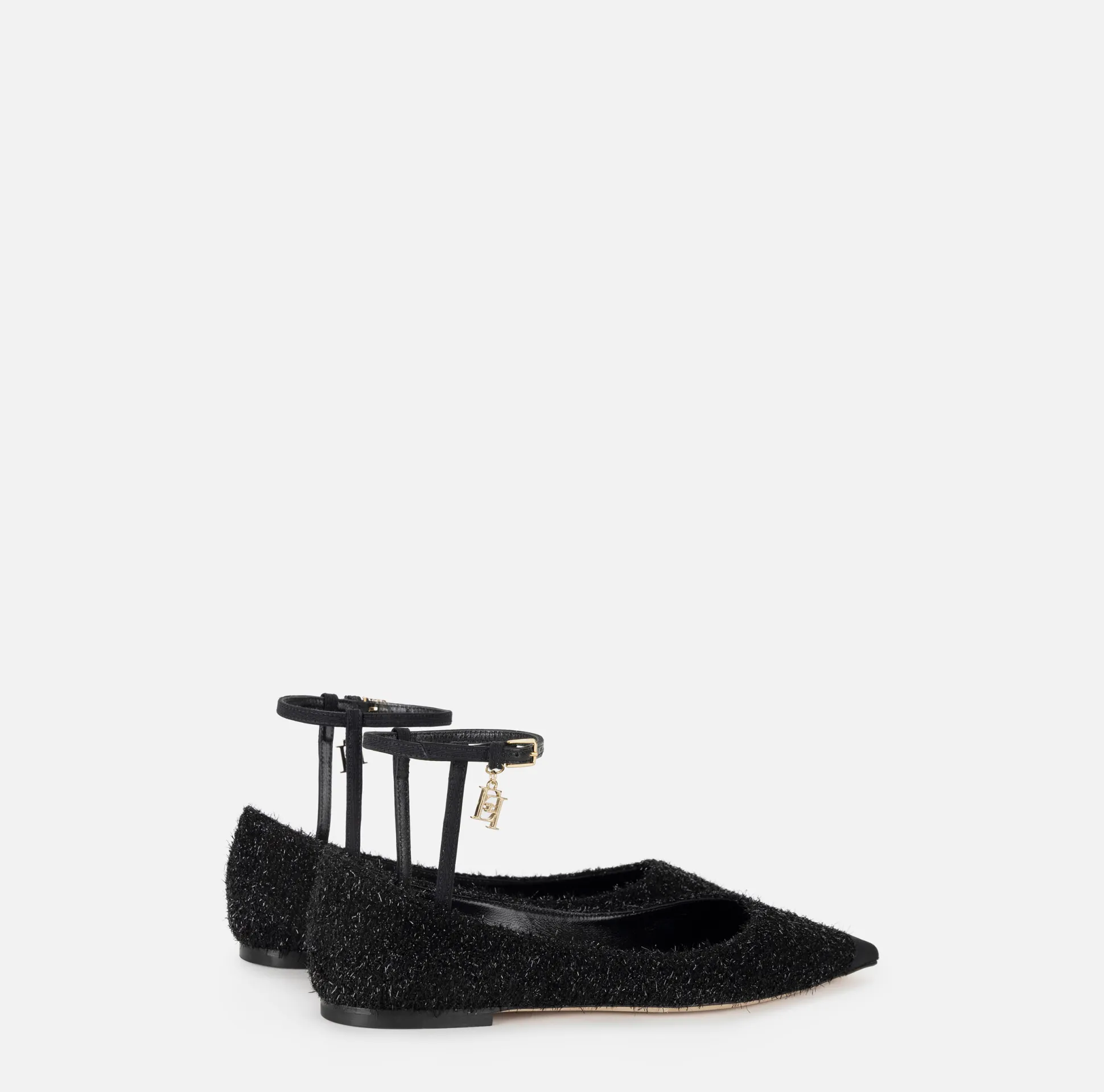 Elisabetta Franchi Sneakers E Scarpe Basse^Ballerine In Tessuto Metallizzato