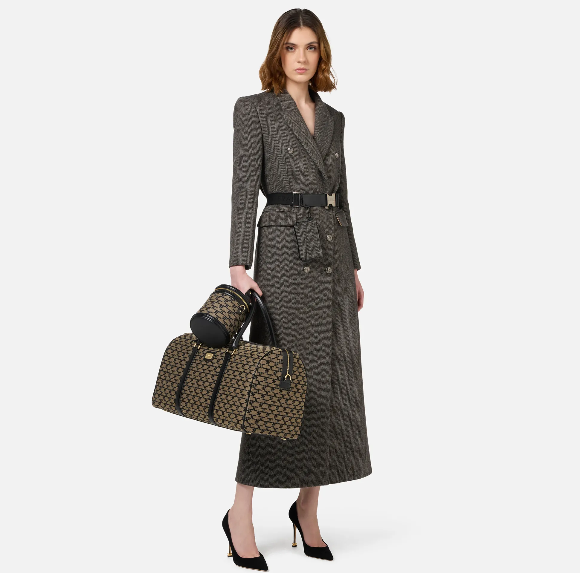 Elisabetta Franchi Valigeria^Bauletto Cilindro Monogram Travel