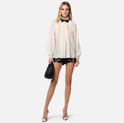 Elisabetta Franchi Camicie E Bluse^Blusa In Georgette Con Papillon