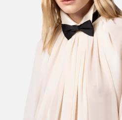 Elisabetta Franchi Camicie E Bluse^Blusa In Georgette Con Papillon