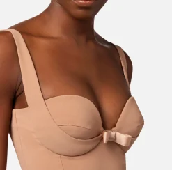 Elisabetta Franchi Top, T-Shirt & Body^Body In Crepe Con Fiocchi In Raso