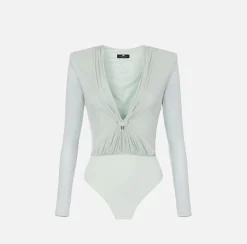 Elisabetta Franchi Top, T-Shirt & Body^Body In Jersey Lurex Con Scollatura