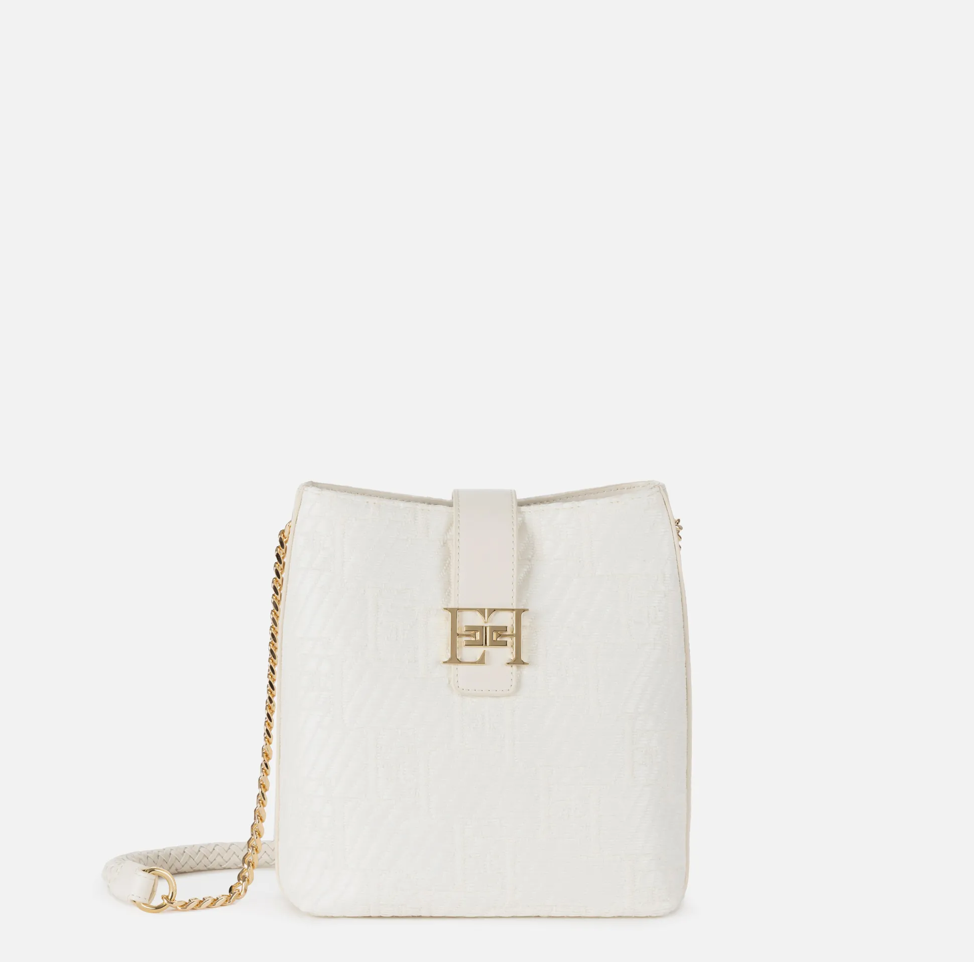 Elisabetta Franchi Borse A Tracolla^Borsa A Tracolla In Rafia Jacquard