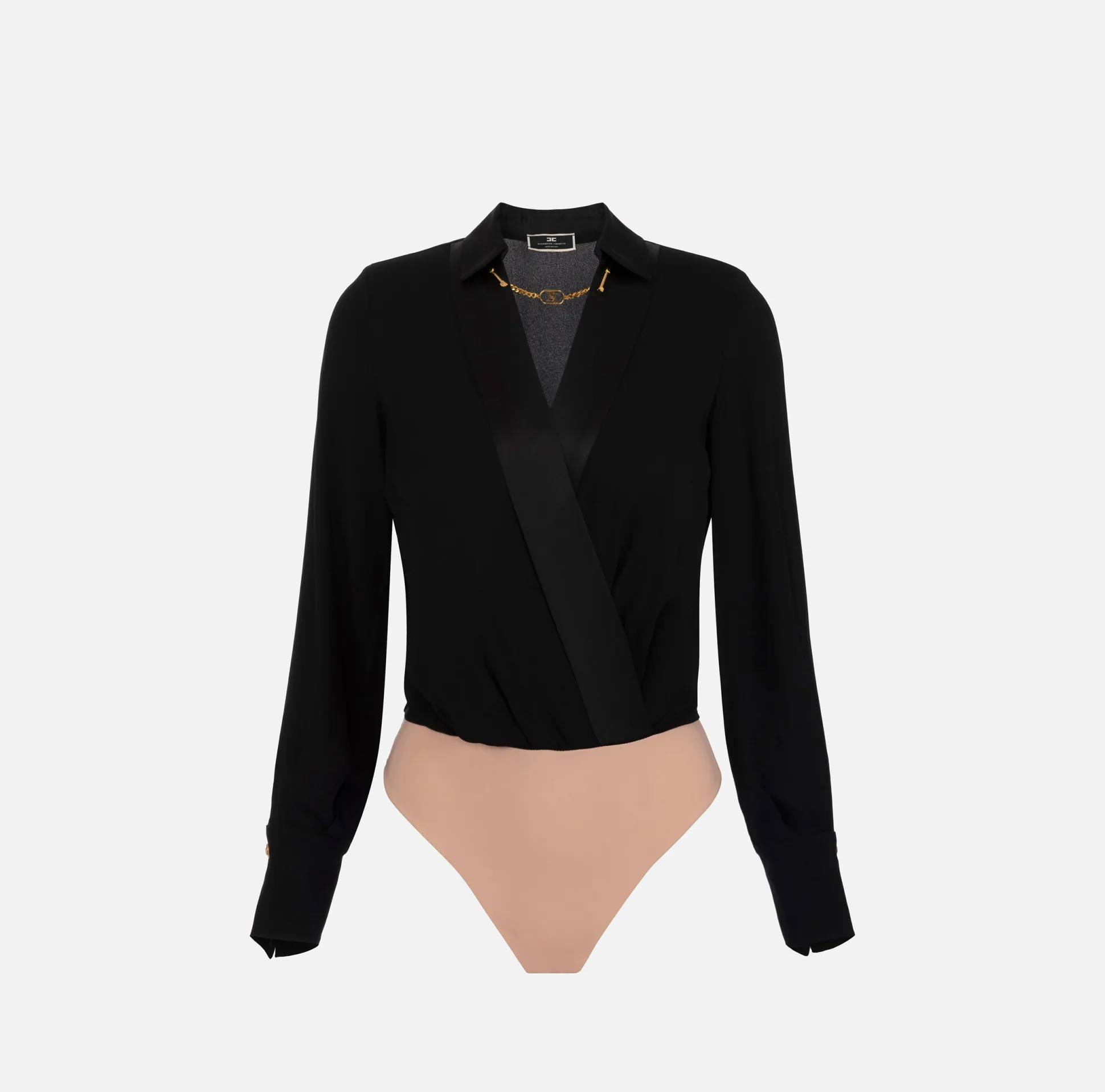Elisabetta Franchi Top, T-Shirt & Body^Camicia Body Incrociata In Georgette Di Viscosa